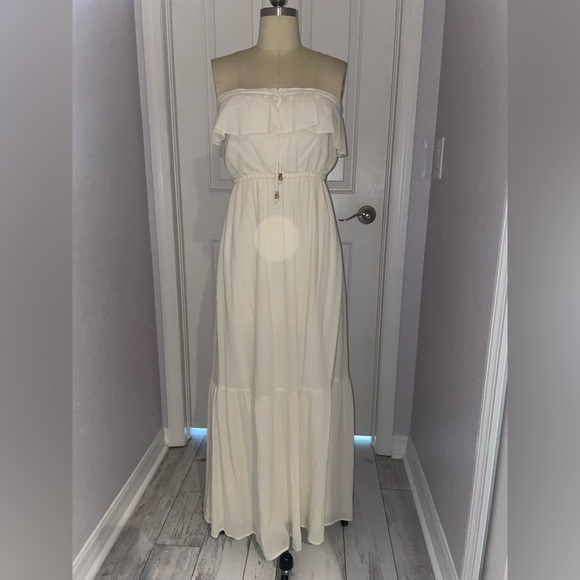 JUICY COUTURE Grey Strapless Draw String Dress main image 0